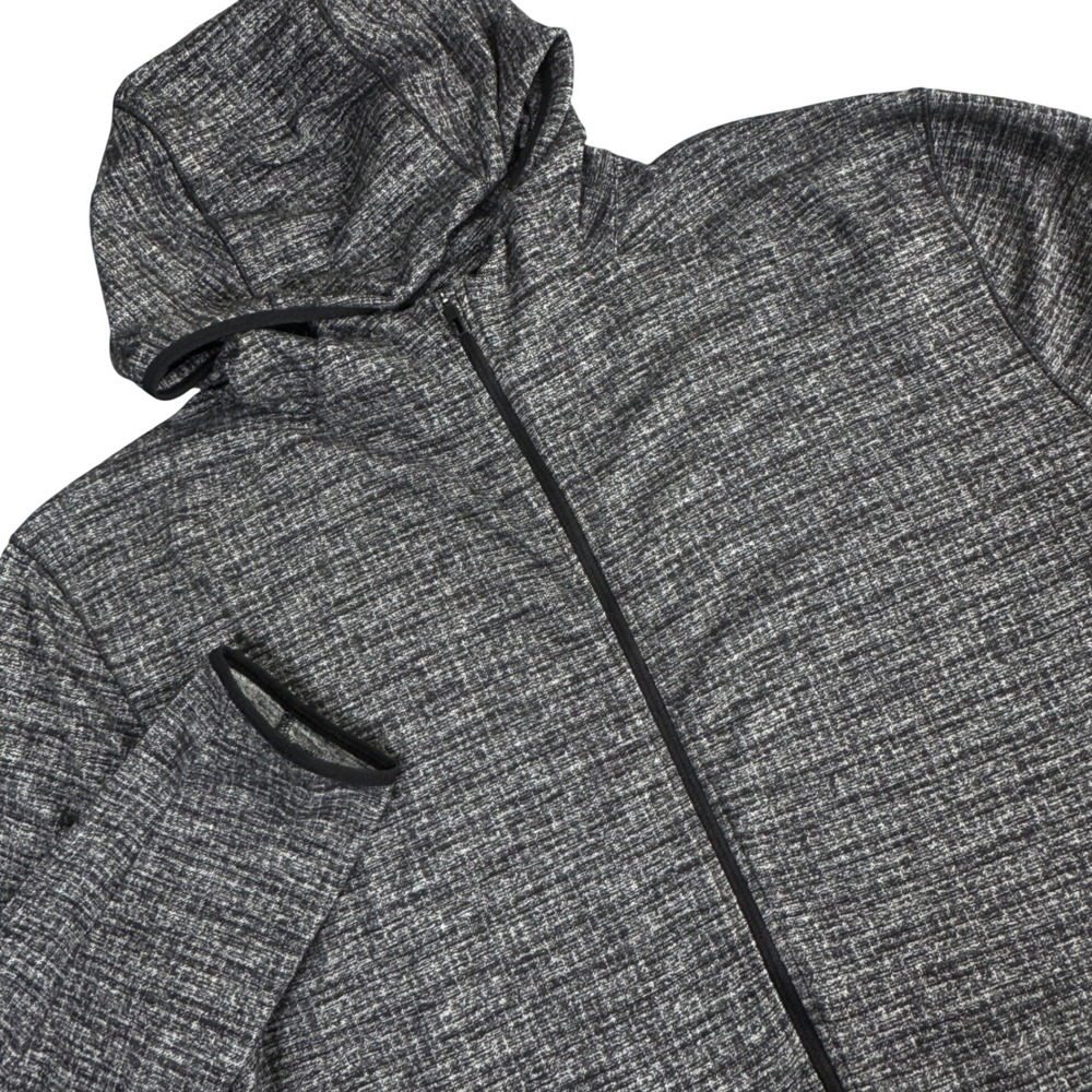 Lululemon Surge Warm Full Zip Hoodie Mens XXL Gray Space Dye Textured Jacket